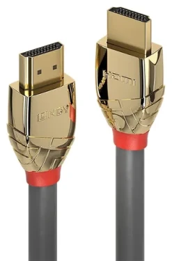 Lindy Gold Line sivá / HDMI kábel / 3 m / High Speed / 4K 60Hz / pozlátené konektory (37863)
