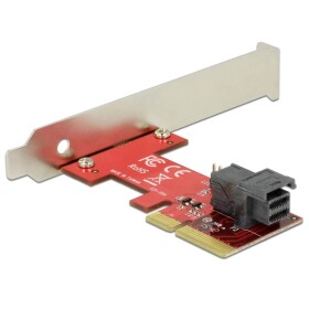 DeLock PCI-E x4 Karta - 1x interná SFF-8643 NVMe červená (89535)