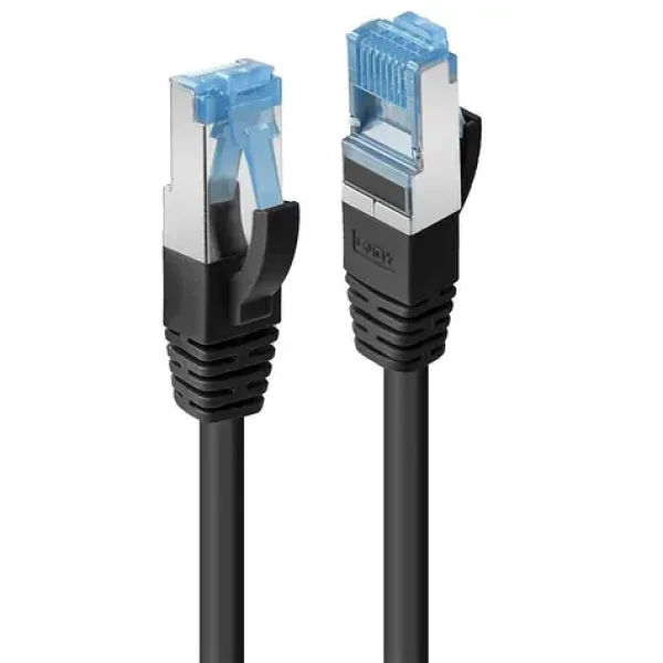Lindy Cat6A S/FTP PIMF čierna 1 m / Patch kábel / RJ45-RJ45 / LSZH / 500 MHz (47177)