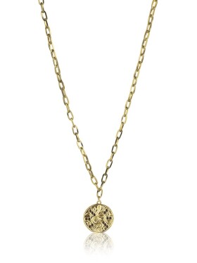 Marc Malone Výrazný pozlátený náhrdelník Ariana Black Necklace MCN23021G