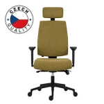 Powerton Kancelárske kreslo ERGO JANA žltá / Synchrónny mechanizmus / 3D podrúčky / Nastaviteľná opierka hlavy (WPCHJANA-Y)