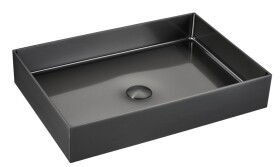 Umývadlo na dosku vo farbe gun metal SAT Aurum 55x38 cm bez prepadu SATAUR5538BGM SATAUR5538BGM