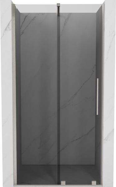 MEXEN/S - Velár posuvné sprchové dvere 110, grafit, nikel kartáčovaný 871-110-000-41-97