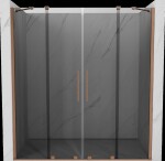 MEXEN/S - Velar Duo posuvné sprchové dvere 180, grafit, meď kartáčovaná 871-180-000-42-65