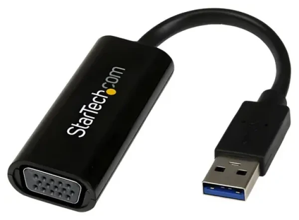 StarTech adaptér USB 3.0 na VGA čierna / Adaptér / 1920x1200 / vstavaný kábel 0,06 m (USB32VGAES)