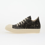 Tenisky Rick Owens Denim Shoes - Low Sneaks Black Washed Foil/ Milk/ Milk EUR 43