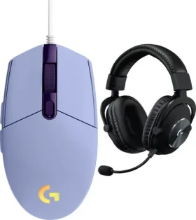 Logitech G102 Lightsync biela + G Pro X čierna / Herná sada / drôtová myš 8000 DPI / RGB Lightsync / slúchadlá