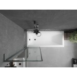 MEXEN/S - Next L vaňová zástena FIX 60 x 150, čierna vzor, grafit metal 895-060-000-03-70-95