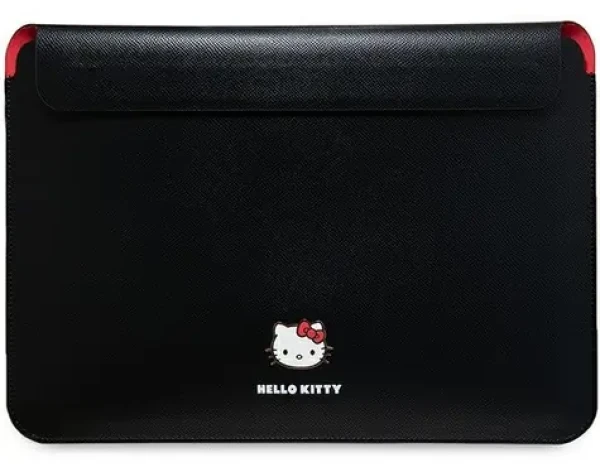 Hello Kitty PU Metal Logo puzdro na 14" notebook čierne / Puzdro na notebook / PU koža / Kovové Logo (HKCS14PGHDLMK)