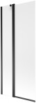 MEXEN - Flip vaňová zástena 1-krídlo 80 x 150, dekor, čierna 894-080-101-70-30