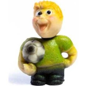 Marcipánová figurka futbalista, zelený dres 7,5x5 cm 70 g - Frischmann vyškov - Frischmann vyškov