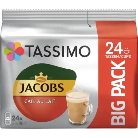 Jacobs CAFE au lait Tassimo 24 ks / Kapsolvá káva (8711000493007)