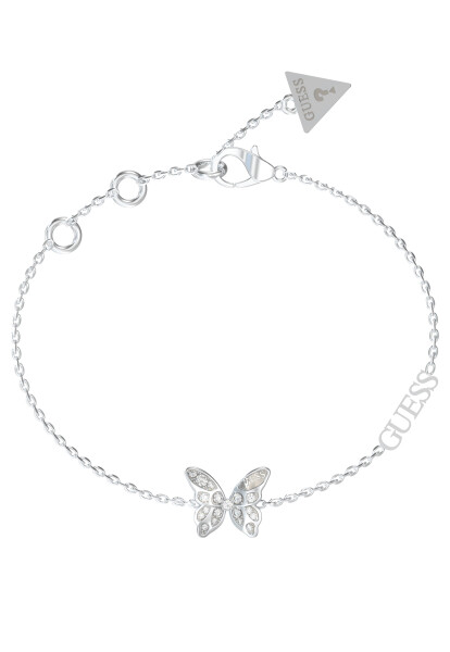 Guess Slušivý oceľový náramok s motýlikom Chrysalis JUBB04110JWRH 18,5 cm