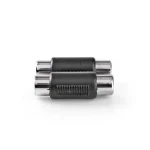 Nedis Stereo audio adaptér 2x RCA (F) - 2x RCA (F) čierna / poniklované (CAGB24952BK)