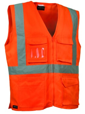 Reflexná pracovná vesta COFRA SEKI oranžová veľkosť 4XL (CASEKI_01_4XL-B)