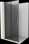 MEXEN/S - Velar L Sprchová zástena posuvná Walk-in 110 x 200, grafit 8 mm, zlato 871-110-003-43-50