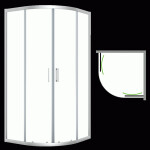 Laveo - Desna - štvrťkruhový sprchovací kút 90x90 cm JKD_096Z
