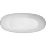 CERANO - Vaňa z liateho mramoru Antonia - voľne stojaca - biela matná - 170x75x55 CER-417524