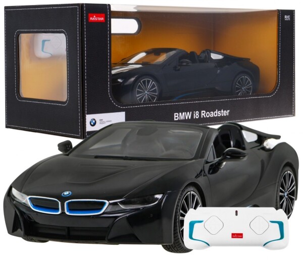 RASTAR Auto na diaľkové ovládanie R / C BMW I8 Roadster Rastar 1:12 čierne