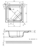 POLYSAN - VISLA hlboká sprchová vanička akrylátová, štvorec 80x80x29cm 50111