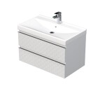 Kúpeľňová skrinka s umývadlom SAT Cube Way 80x47,5x46 cm biela mat CUBE3D46802ZBVER CUBE3D46802ZBVER