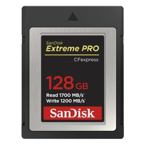 SanDisk Extreme Pro CF express 128GB / čítanie: až 1700 MBs / zápis: až 1200 MBs (SDCFE-128G-GN4NN)