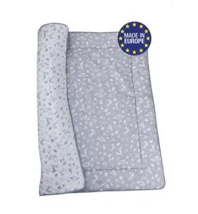 Bomimi HRACIA deka 120x120, bavlna, obojstranné lesné zvieratká, šedá (BO2302GRY010)