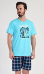 Pánske pyžamové šortky California - Vienetta XL světle modrá