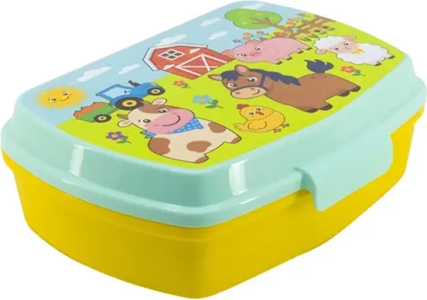 STOR Box na desiatu Farma / Box na desiatu / Plast / Bez BPA / 18,5 × 14 × 7 cm (21374)
