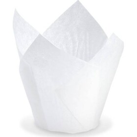 Tulipánový cukrársky košík biely 50 × 85 mm, 100 ks - Wimex