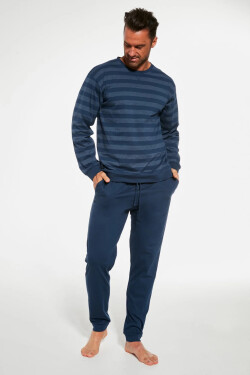 Pánske pyžamo Loose 11 117/235 Tmavomodrý vzor - Cornette XL tmavě modrá - vzor