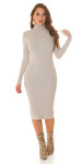 Sexy Koucla Basic Midi Knit Dress with Turtleneck Einheitsgroesse