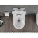 MEXEN/S - Rico Závesná WC misa Rimless Tornado vrátane sedátka s slow slim, duroplast, biela lesk 30720500T