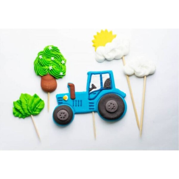 Cukrová figurína zápich na tortu – traktor - I LOVE CAKES - I LOVE CAKES