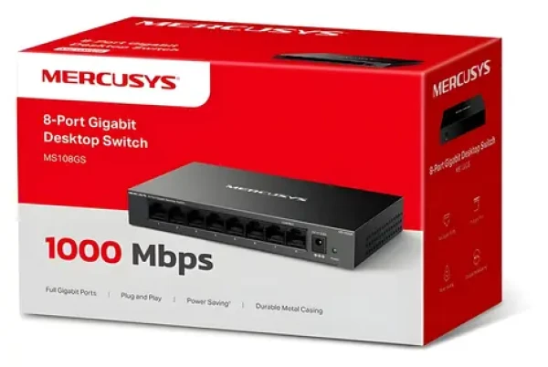 Mercusys MS108GS / Switch / 8x Gigabit LAN / Desktop / neriadený (MS108GS)