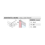 FORTE - Pevná stena DECO F1C - FARBA rámu - Hliník ossidato, Rozmer A - 80, Výplň - Číre bezpečnostné sklo - 6 mm BDE902FC348103