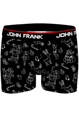 Pánske boxerky John Frank JFBD50-CH-SHINING XMAS XL černá