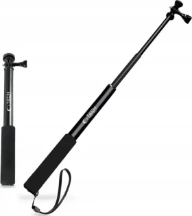 Tech-Protect GA100 čierna / Teleskopická selfie tyč / GoPro DJI / 30-93 cm (5906302371747)