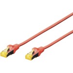 Digitus DK-1644-A-030/R RJ45 sieťové káble, prepojovacie káble CAT 6A S/FTP 3.00 m červená bez halogénov, krútené páry, s ochranou, samozhášavý 1 ks; DK-1644-A-030/R