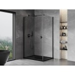 MEXEN/S - Mist-B sprchovací kút dvere krídlové 95 x 75, transparent, čierna 8A2T-095-075-70-00