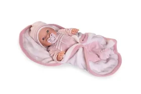 Antonio Juan 14155 BIMBA - žmurkacia bábika bábätko so zvukmi a mäkkým látkovým telom - 37 cm