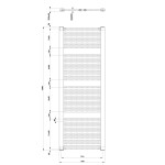 AQUALINE - DIRECT vykurovacie teleso s bočným pripojením 750x1850 biela ILR87T