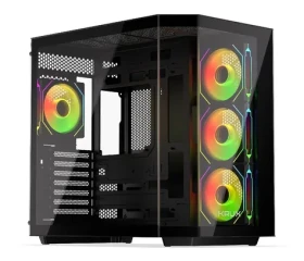KRUX Empero čierna / PC skriňa / ATX / micro-ATX / mini-ITX / presklený front a bočnice (KRXD010)