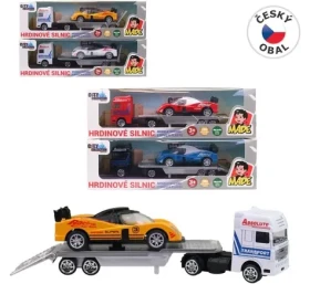Auto přepravník se závodním autem