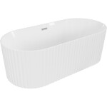 MEXEN/S - Paola voľne stojaca vaňa reliéf 170 x 80, biela lesk, sifón a prepad chróm 52721708000-01