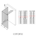 CERANO - Sprchová zástena Walk-in Onyx Corner Cube Ľ/P - 8 mm - hranatá vzpera - čierna matná, bronzové sklo - 80x70x200 CER-688291
