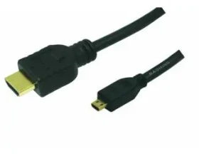 LogiLink HDMI (A) - Micro HDMI (D) čierna / Kábel / 1 m / pozlátené konektory (CH0030)