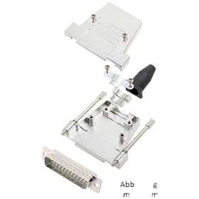 Encitech DTSL37-LJSRG-T-DBP-W-K 6355-8040-04 sada D-SUB kolíkové lišty 180 ° Pólov: 37 spájkovaný 1 ks; 6355-8040-04