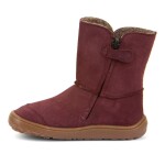 Dievčenské zimné barefoot topánky TEX SUEDE Bordeaux G3160250-1 - 33