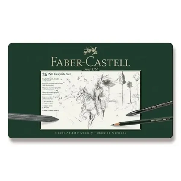 Faber-Castell Grafitové ceruzky v kovovej krabičke / 26ks (112974)